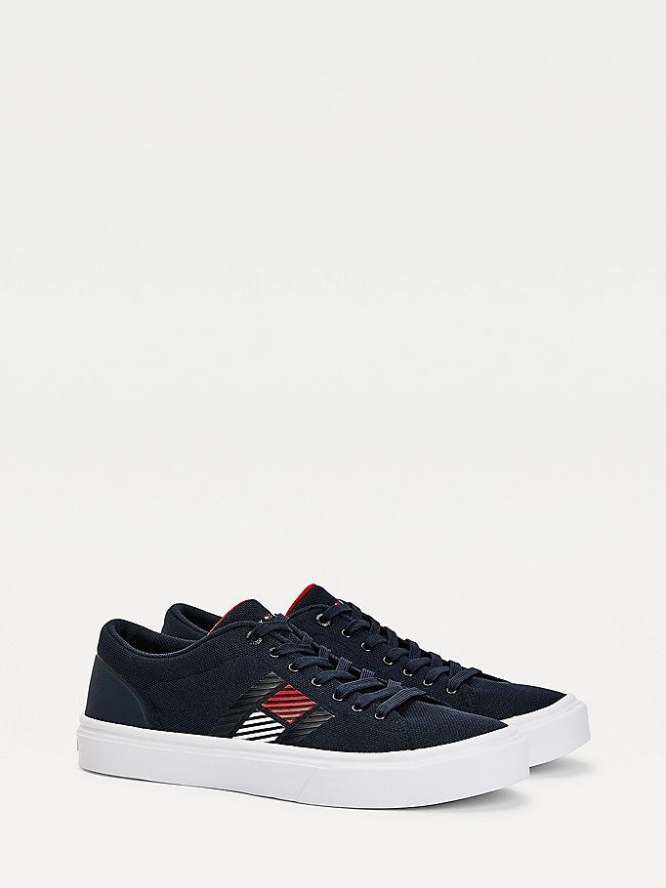 Tommy Hilfiger Laufschuhe Gestrickt Sneakers Herren Dunkelblau | AT358IJGM