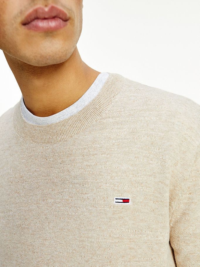 Tommy Hilfiger Laufschuhe Heather Jumper Pullover Herren Beige | AT042FOBU