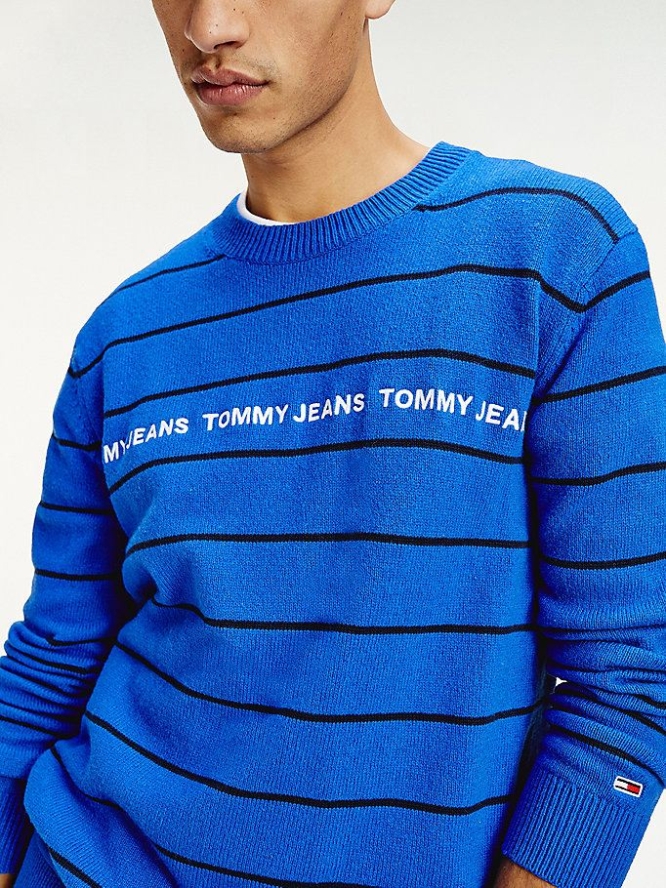 Tommy Hilfiger Laufschuhe Stripe Jumper Pullover Herren Blau Mehrfarbig | AT396LFXU