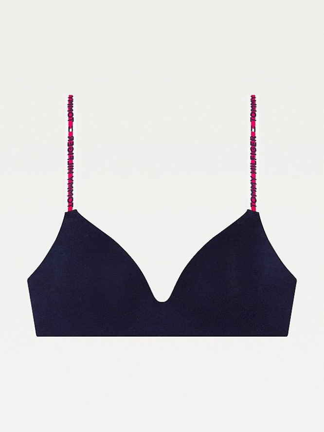 Tommy Hilfiger Lightly Gepolstert Stretch Triangle Bra Unterwäsche Damen Dunkelblau | AT862WGLM