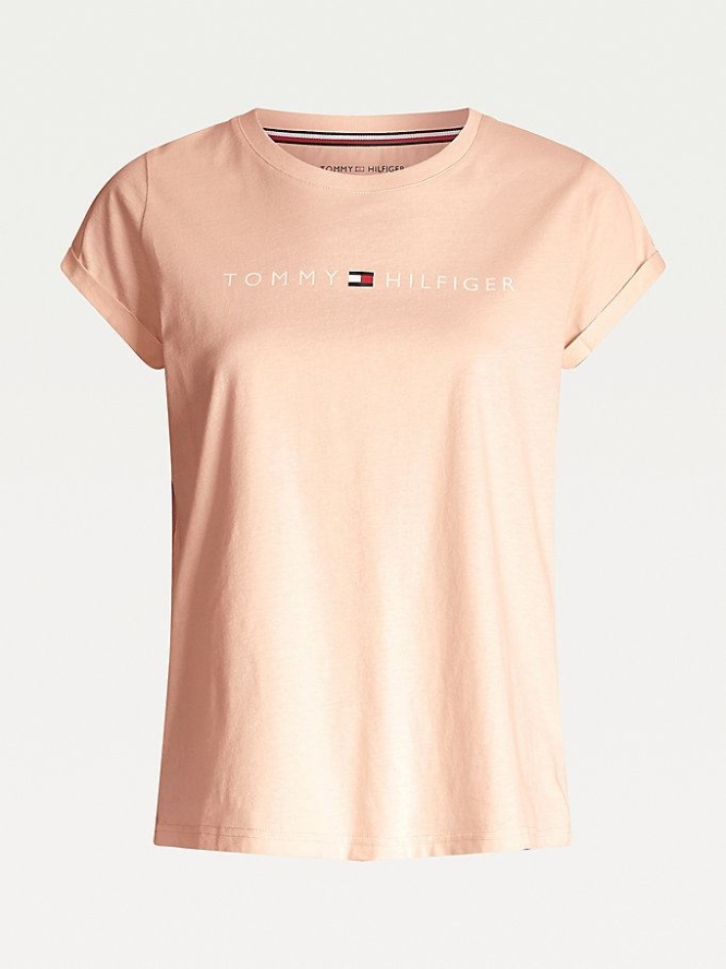 Tommy Hilfiger Logo Baumwoll Nachtwäsche Damen Koralle | AT479CQDZ