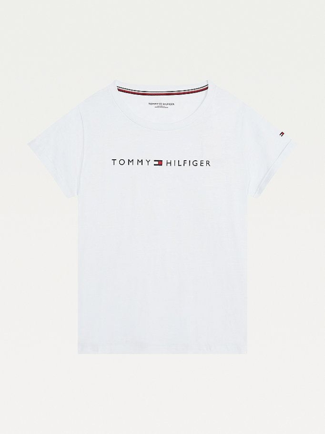 Tommy Hilfiger Logo Baumwoll Nachtwäsche Damen Blau | AT730OLQZ