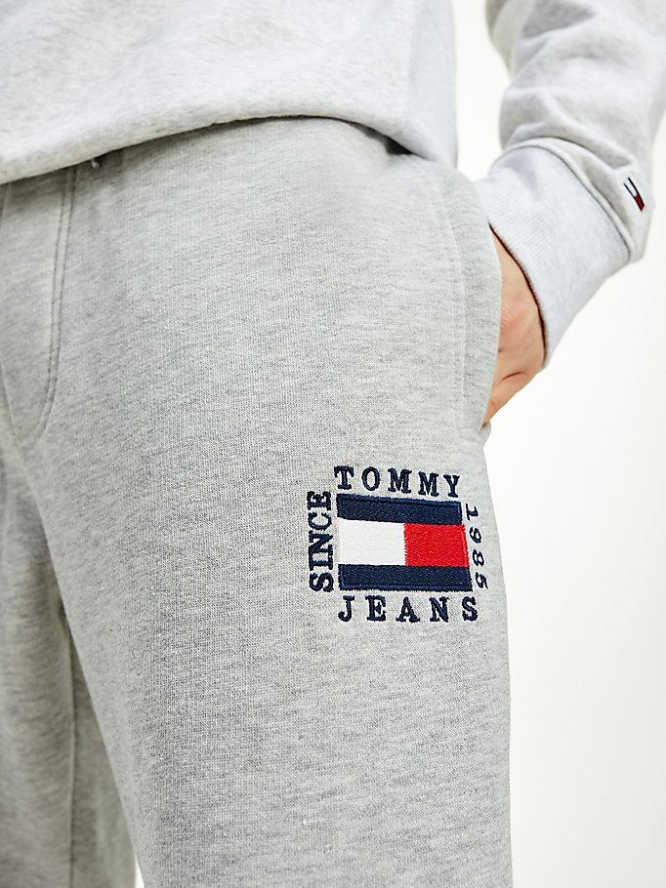 Tommy Hilfiger Logo Slim Fit Jogginghose Herren Hellgrau | AT572KTPV