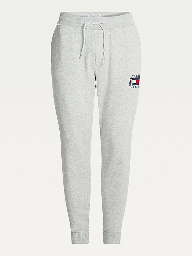 Tommy Hilfiger Logo Slim Fit Jogginghose Herren Hellgrau | AT572KTPV