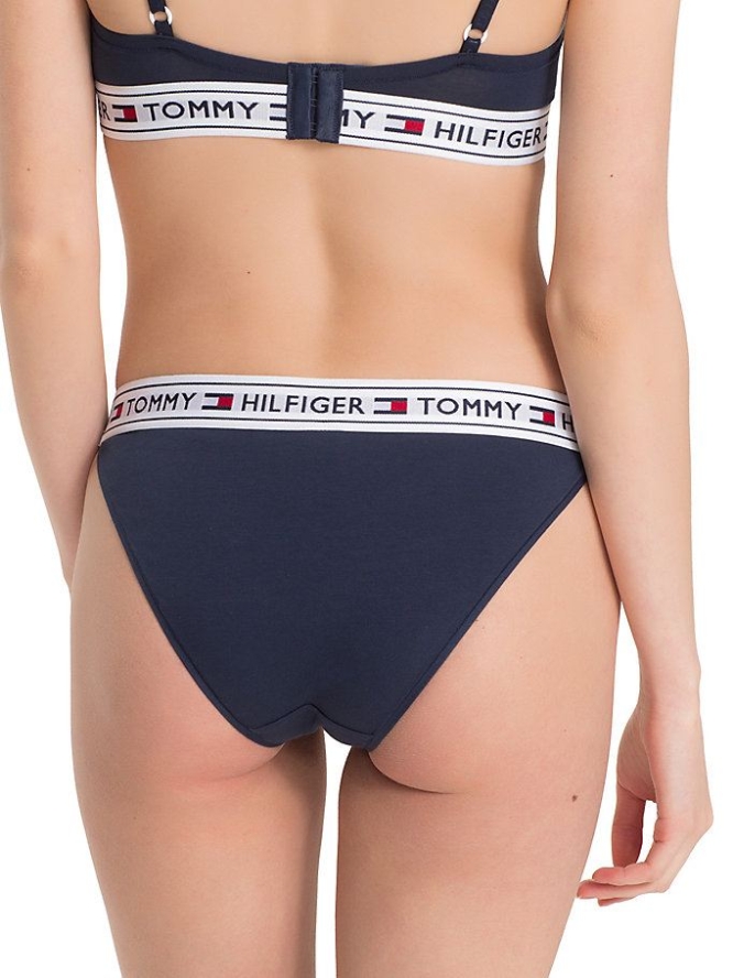 Tommy Hilfiger Logo Stretch Baumwoll Briefs Unterwäsche Damen Navy | AT953NDQI