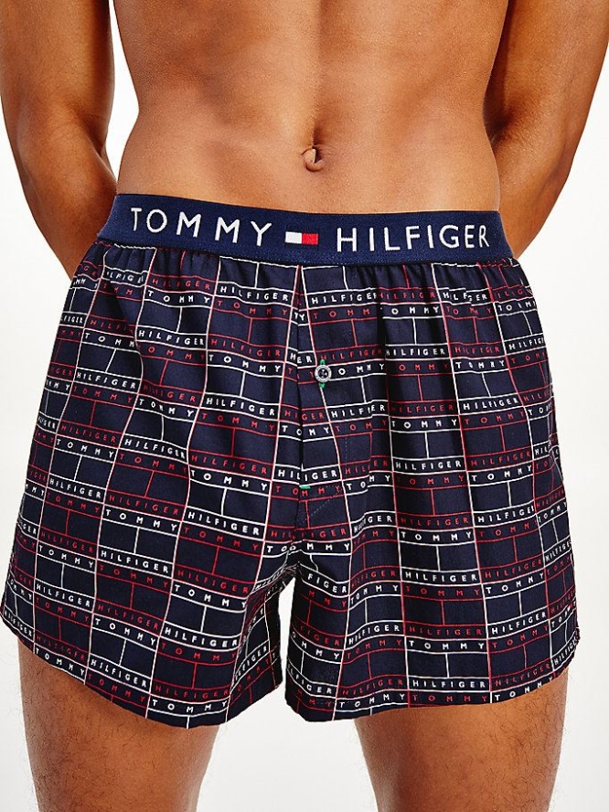 Tommy Hilfiger Logo Waistband Baumwoll Boxer Unterwäsche Herren Rot | AT895CYBF