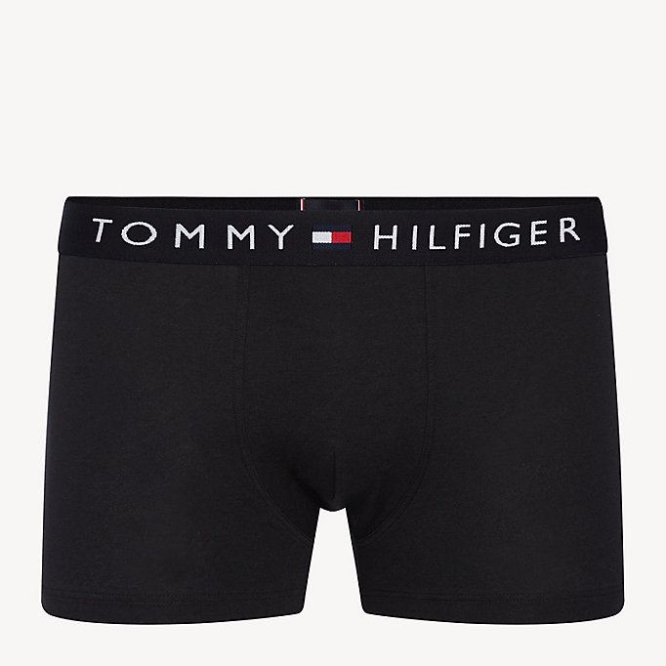 Tommy Hilfiger Logo Waistband Trunks Unterwäsche Herren Schwarz | AT085SCOD