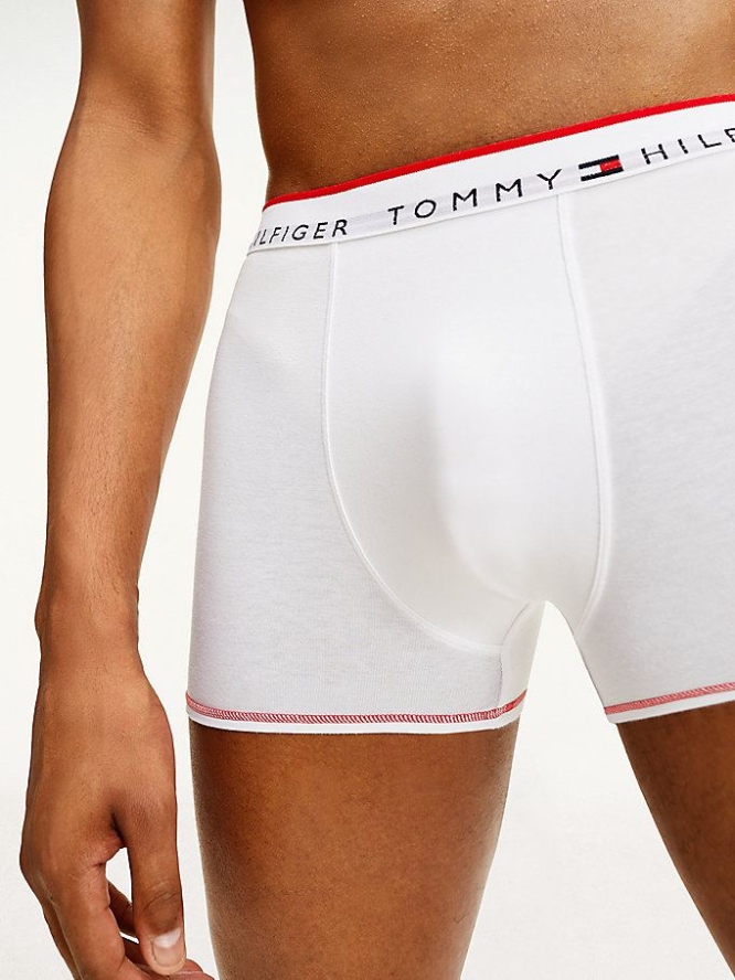 Tommy Hilfiger Logo Waistband Trunks Unterwäsche Herren Weiß | AT723TYPR