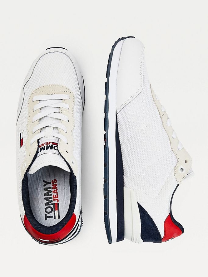 Tommy Hilfiger Low-Top Mesh Sneakers Herren Weiß | AT326GVLT