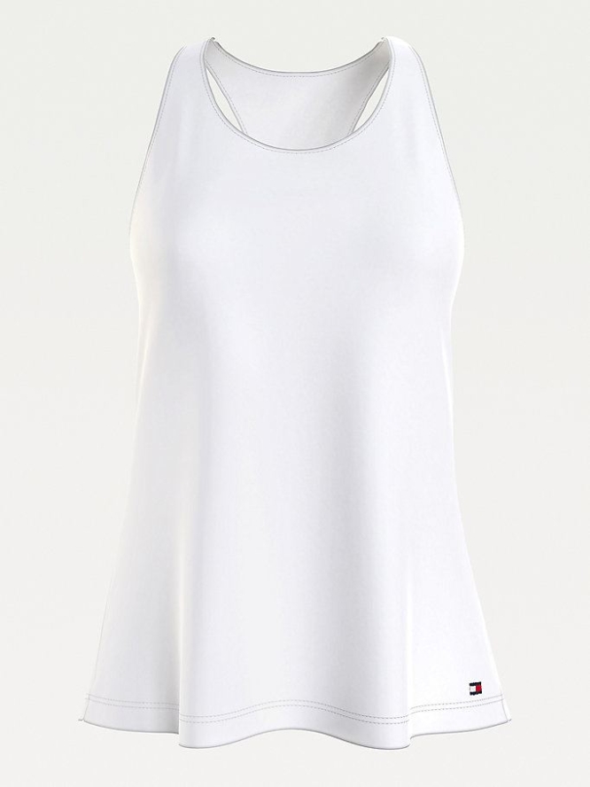 Tommy Hilfiger Lyocell Tank Top Bademode Damen Weiß | AT956GBKX