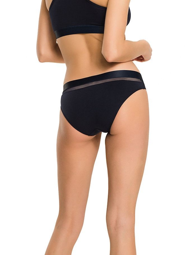 Tommy Hilfiger Mesh Inset Stretch Baumwoll Briefs Unterwäsche Damen Navy | AT315ZBDP