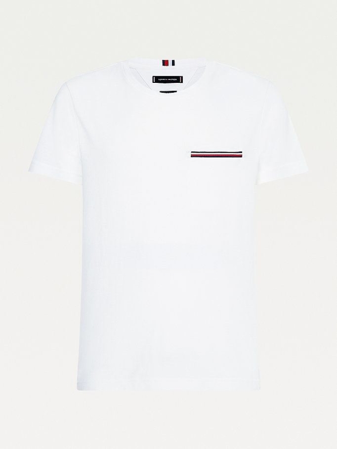 Tommy Hilfiger Minimalist Pocket Organic Baumwoll T-shirts Herren Weiß | AT107YKGE