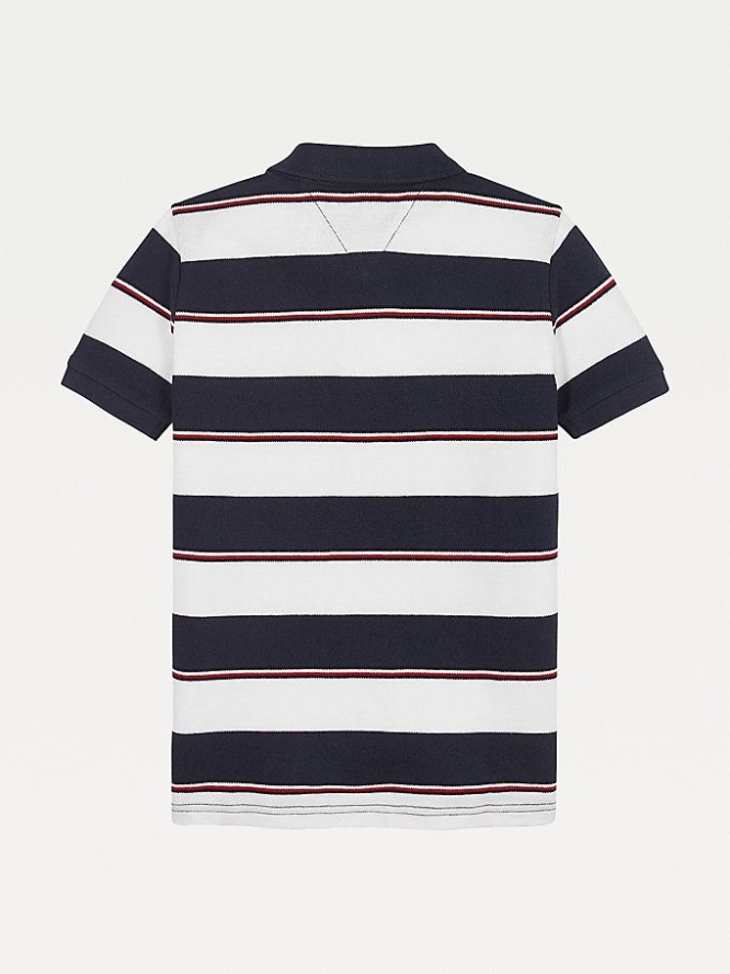 Tommy Hilfiger Mixed Stripe Polo Shirts Kinder Hellnavy | AT815LRAY