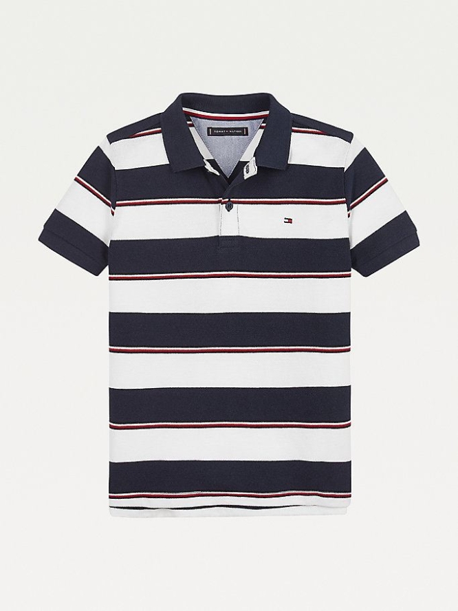 Tommy Hilfiger Mixed Stripe Polo Shirts Kinder Hellnavy | AT815LRAY