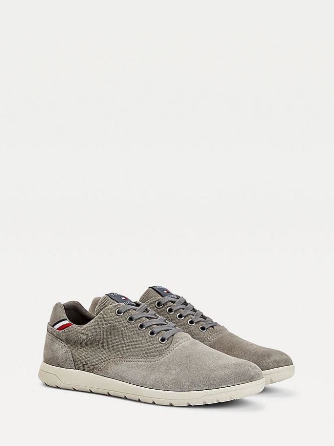 Tommy Hilfiger Mixed Texture Hybrid Freizeitschuhe Herren Grau | AT704QBPX