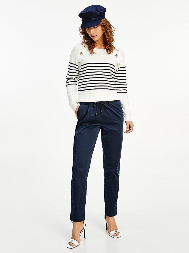 Tommy Hilfiger Modern Pull-On Tapered Hosen Damen Dunkelblau | AT241OAWX