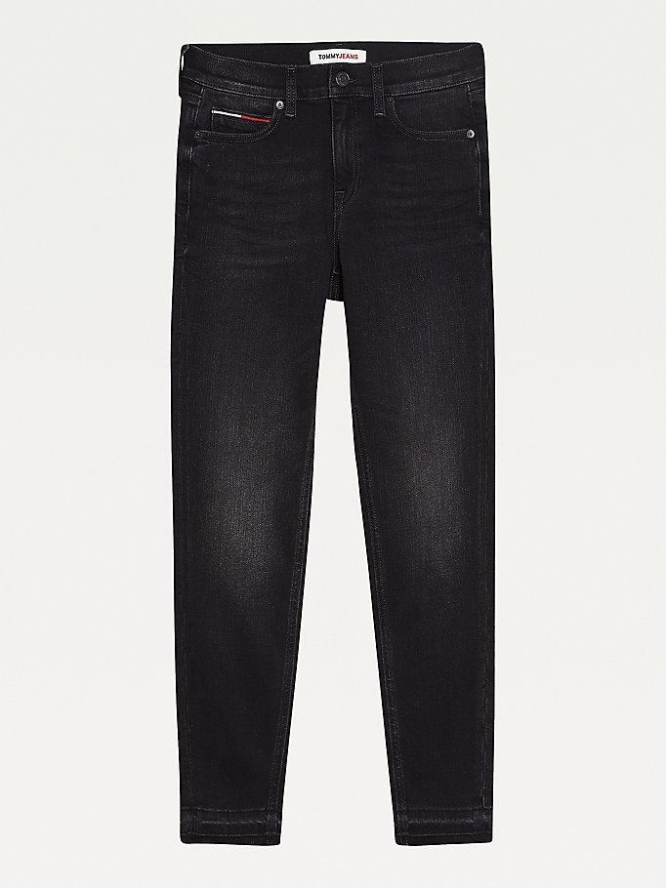 Tommy Hilfiger Nora Mid Rise Schlank Ankle Jeans Damen Schwarz | AT206HTEV