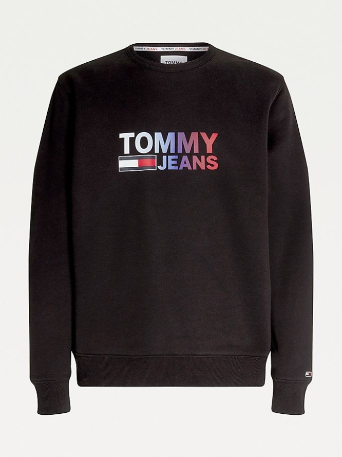 Tommy Hilfiger Ombre Logo Sweatshirts Herren Schwarz | AT301ZPIA