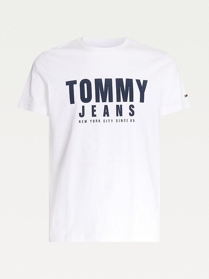 Tommy Hilfiger Organic Baumwoll Bold Logo T-shirts Herren Weiß | AT986FPQI