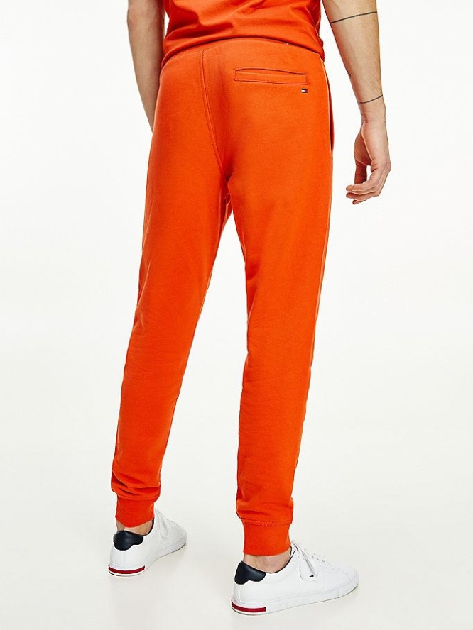 Tommy Hilfiger Organic Baumwoll Logo Embroidery Jogginghose Herren Orange | AT063UXCI