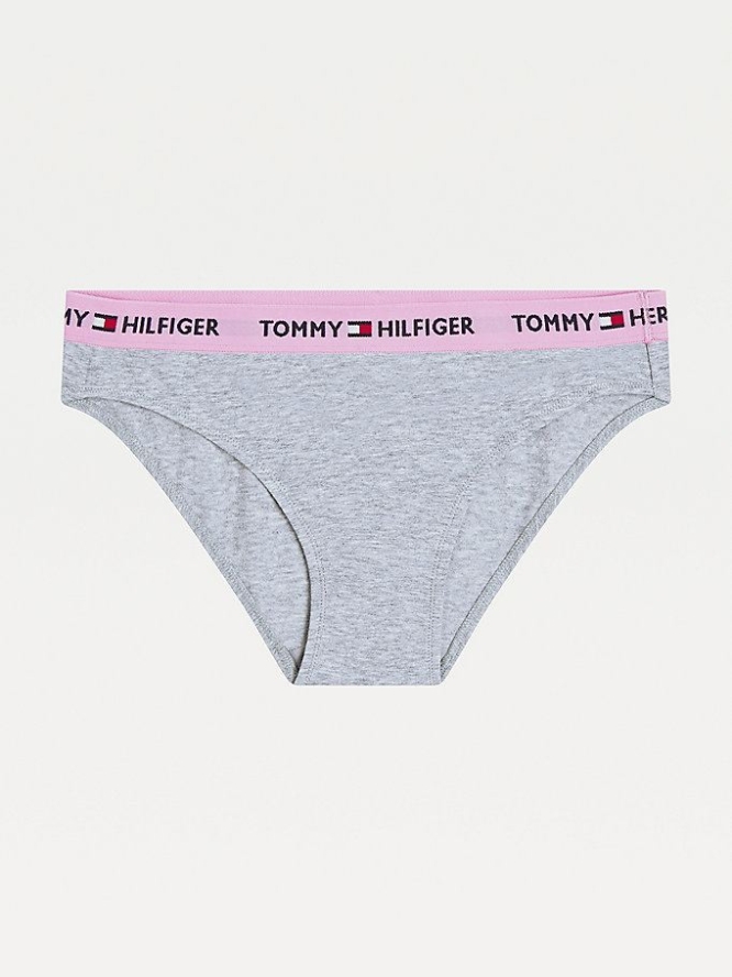 Tommy Hilfiger Organic Baumwoll Repeat Logo Briefs Unterwäsche Damen Grau | AT157VKCE