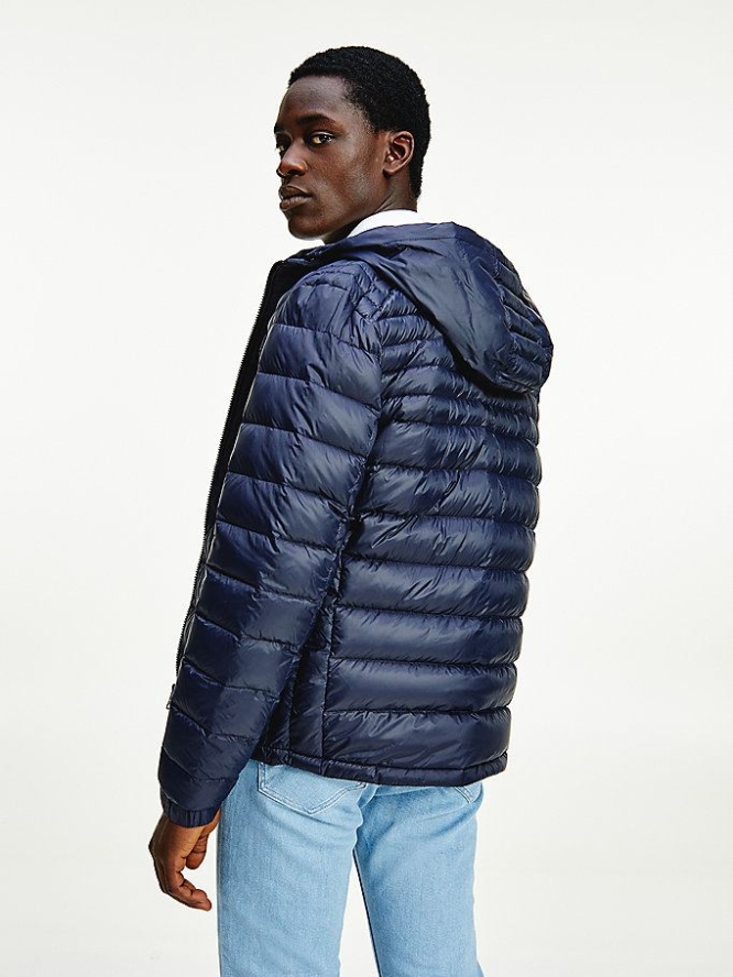 Tommy Hilfiger Packable Down Mit Kapuze Puffer Jacke Herren Dunkelblau | AT801JTHI