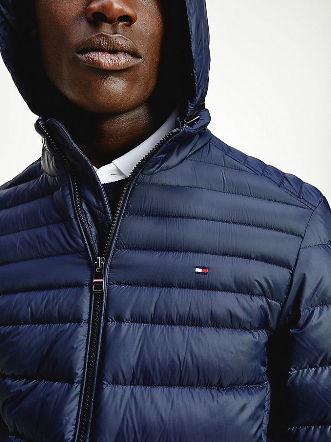 Tommy Hilfiger Packable Down Mit Kapuze Puffer Jacke Herren Dunkelblau | AT801JTHI