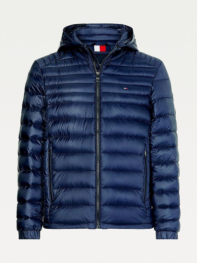 Tommy Hilfiger Packable Down Mit Kapuze Puffer Jacke Herren Dunkelblau | AT801JTHI