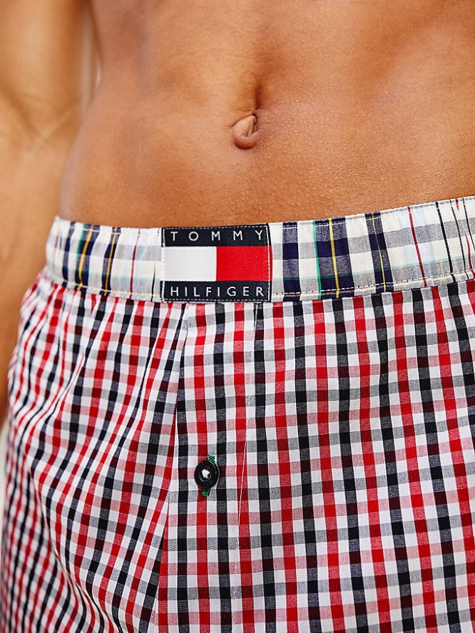 Tommy Hilfiger Plaid Woven Boxers Unterwäsche Herren Rot | AT047PCWE