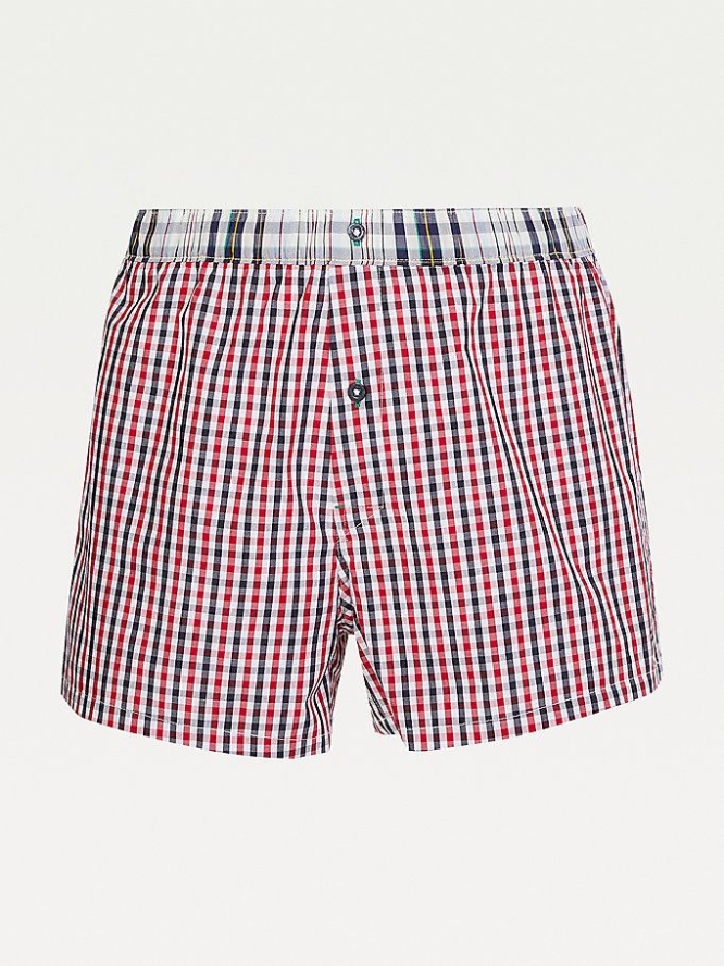 Tommy Hilfiger Plaid Woven Boxers Unterwäsche Herren Rot | AT047PCWE