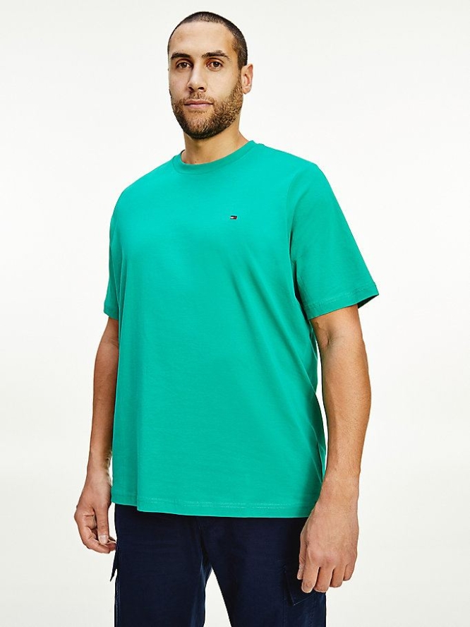 Tommy Hilfiger Plus Organic Baumwoll T-shirts Herren Grün | AT392YGTS