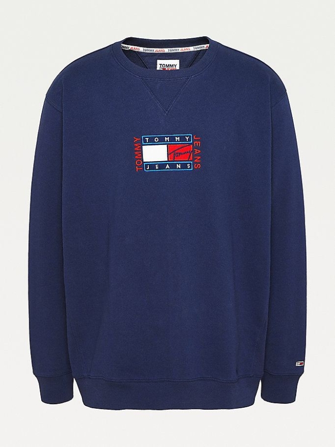 Tommy Hilfiger Plus Timeless Crew Neck Sweatshirts Herren Hellnavy | AT378BJCY