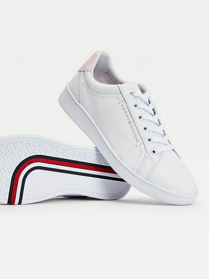 Tommy Hilfiger Premium Tennis Inspired Hybrid Sneakers Damen Hellrosa | AT065ZRUV