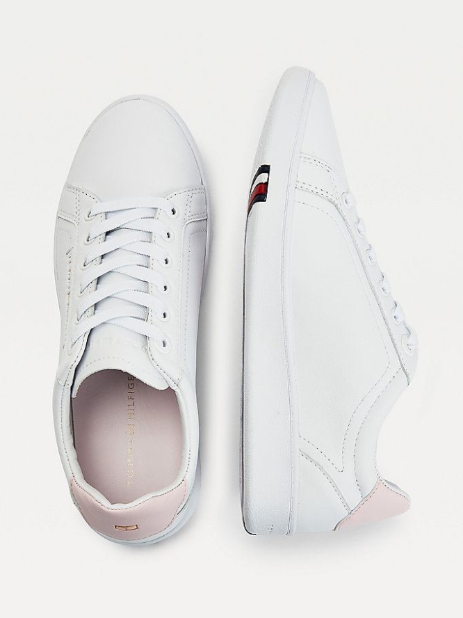 Tommy Hilfiger Premium Tennis Inspired Hybrid Sneakers Damen Hellrosa | AT065ZRUV