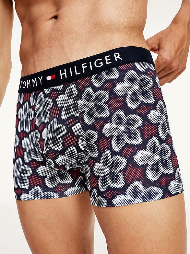 Tommy Hilfiger Print Trunks Unterwäsche Herren Rot | AT143SIVY