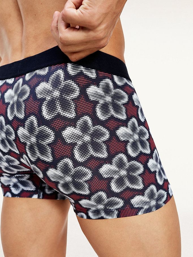 Tommy Hilfiger Print Trunks Unterwäsche Herren Rot | AT143SIVY