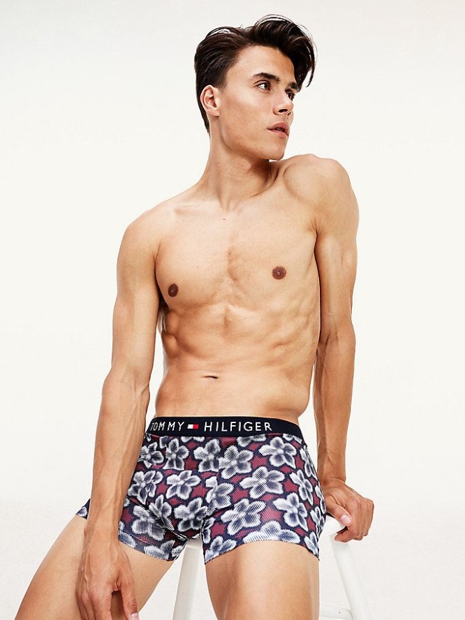 Tommy Hilfiger Print Trunks Unterwäsche Herren Rot | AT143SIVY