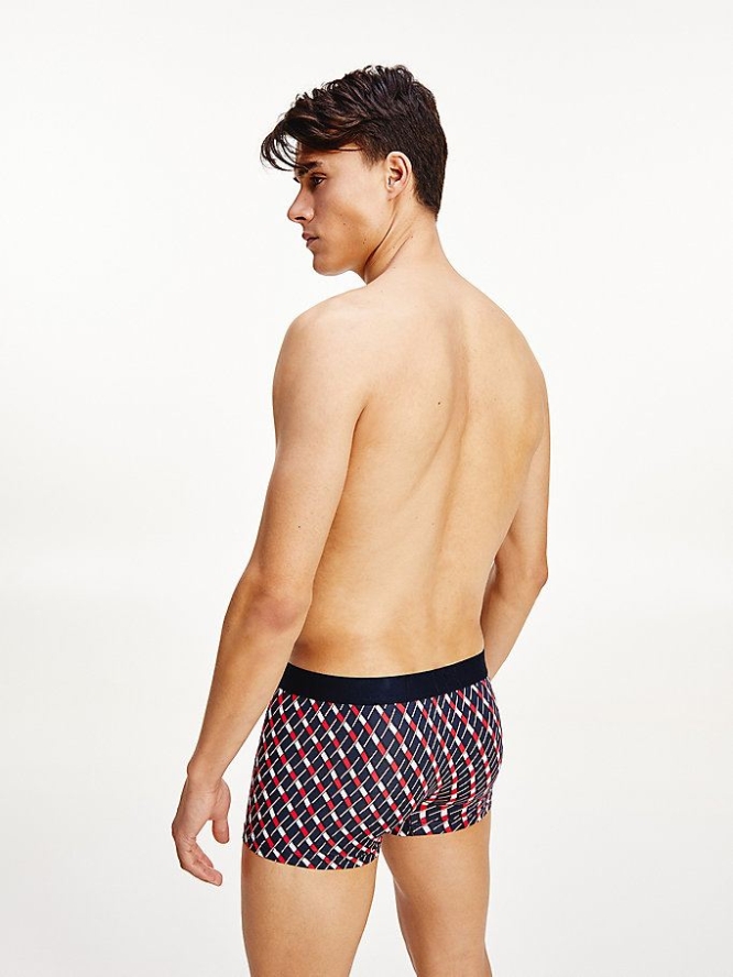 Tommy Hilfiger Print Trunks Unterwäsche Herren Dunkelblau | AT817GXRE