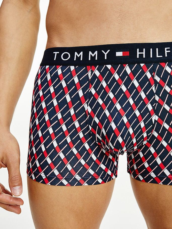 Tommy Hilfiger Print Trunks Unterwäsche Herren Dunkelblau | AT817GXRE