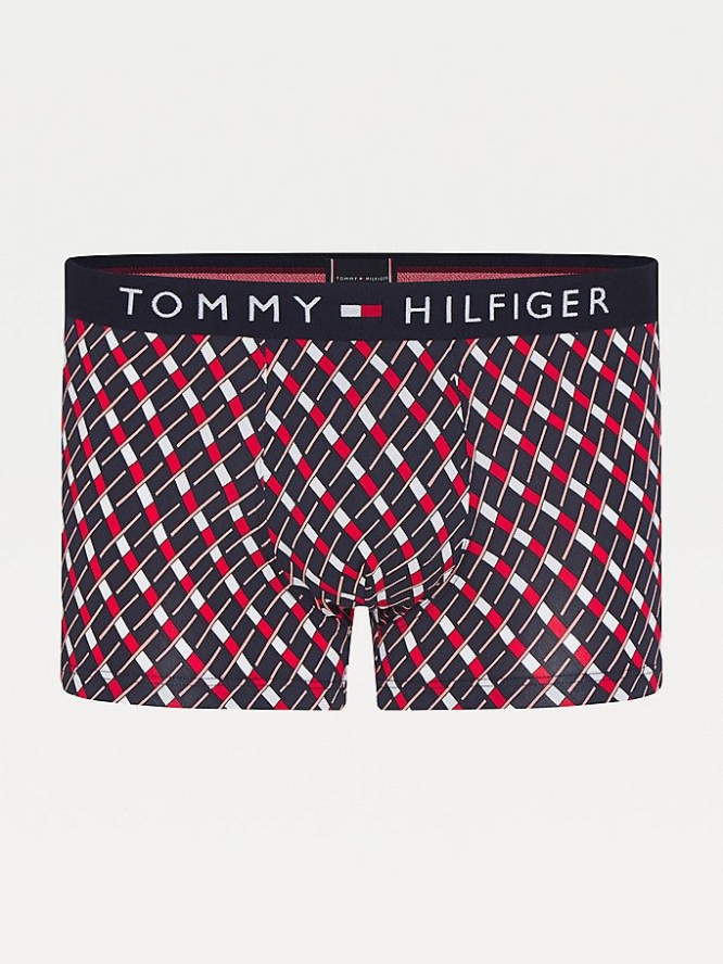 Tommy Hilfiger Print Trunks Unterwäsche Herren Dunkelblau | AT817GXRE