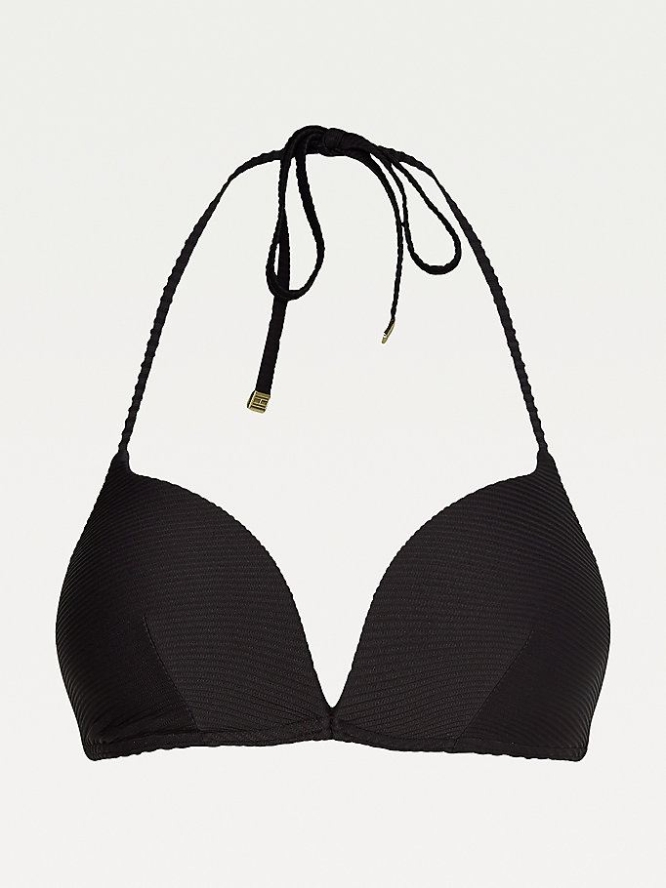 Tommy Hilfiger Push-Up Bikini Bra Bademode Damen Schwarz | AT134VCNU