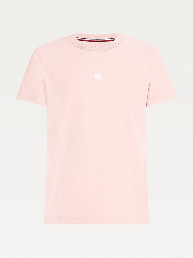 Tommy Hilfiger Recycled Baumwoll Crew Neck T-shirts Herren Rosa | AT473XCYM