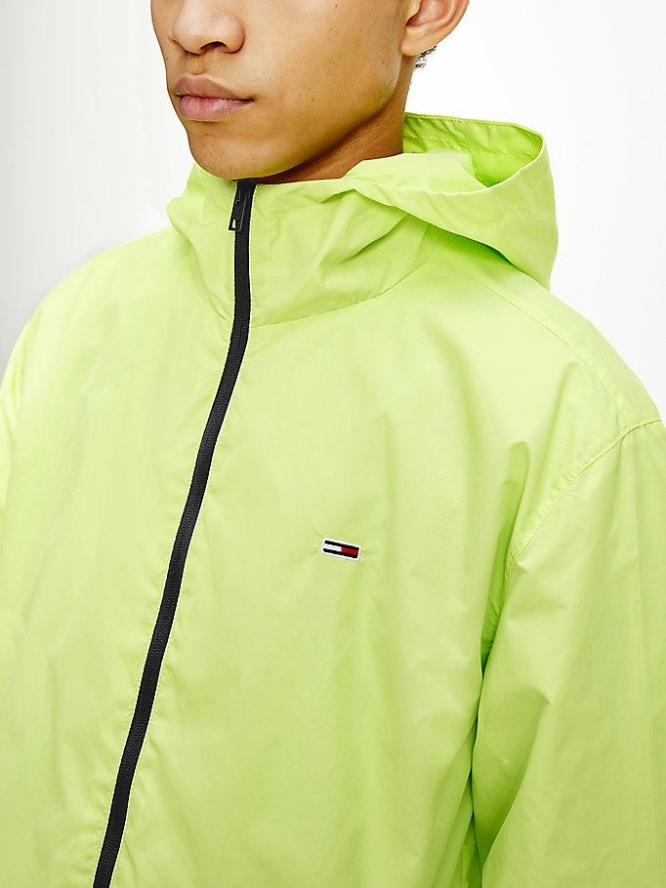 Tommy Hilfiger Recycled Nylon Packable Windbreaker Jacke Herren Hellgrün | AT805FOZQ