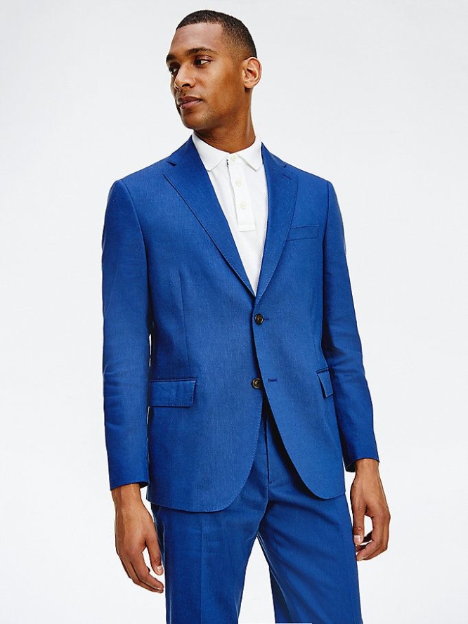 Tommy Hilfiger Regular Fit Blazer Herren Blau | AT183GAPF