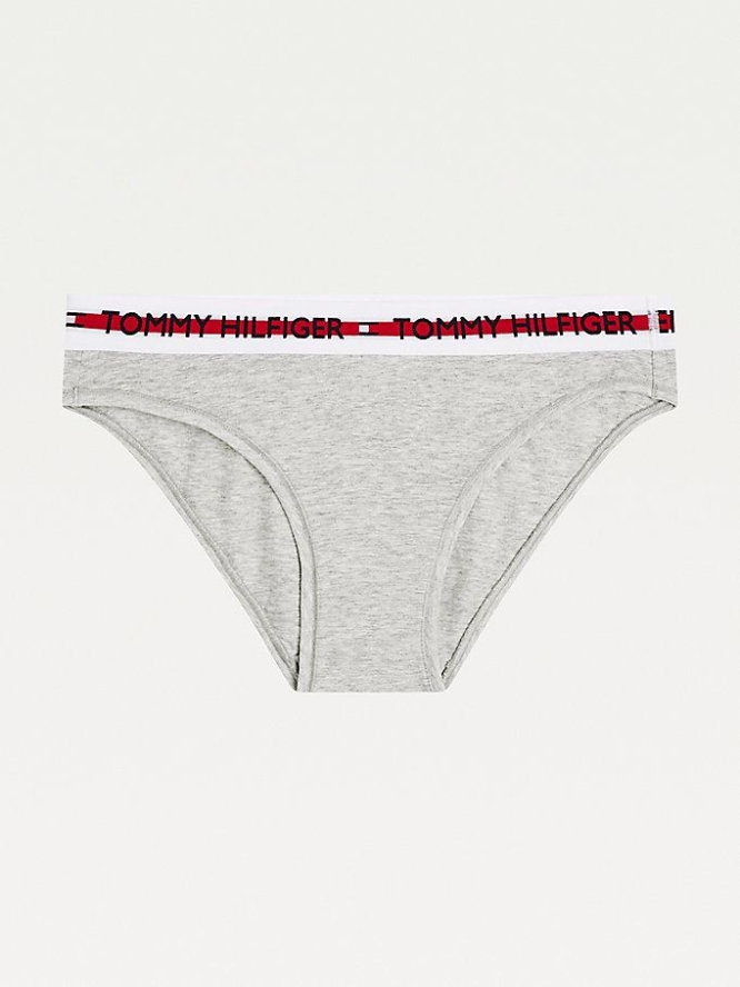 Tommy Hilfiger Repeat Logo Stretch Organic Baumwoll Briefs Unterwäsche Damen Grau | AT359WKXG