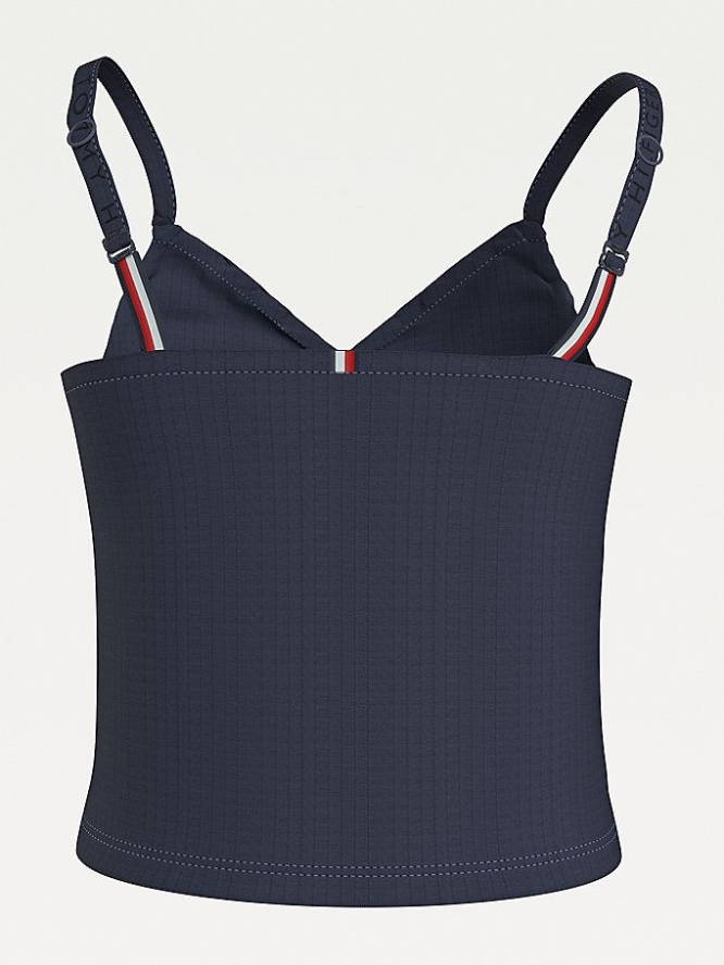 Tommy Hilfiger Rib-Knit Cami Oberteile Kinder Hellnavy | AT042UTSN