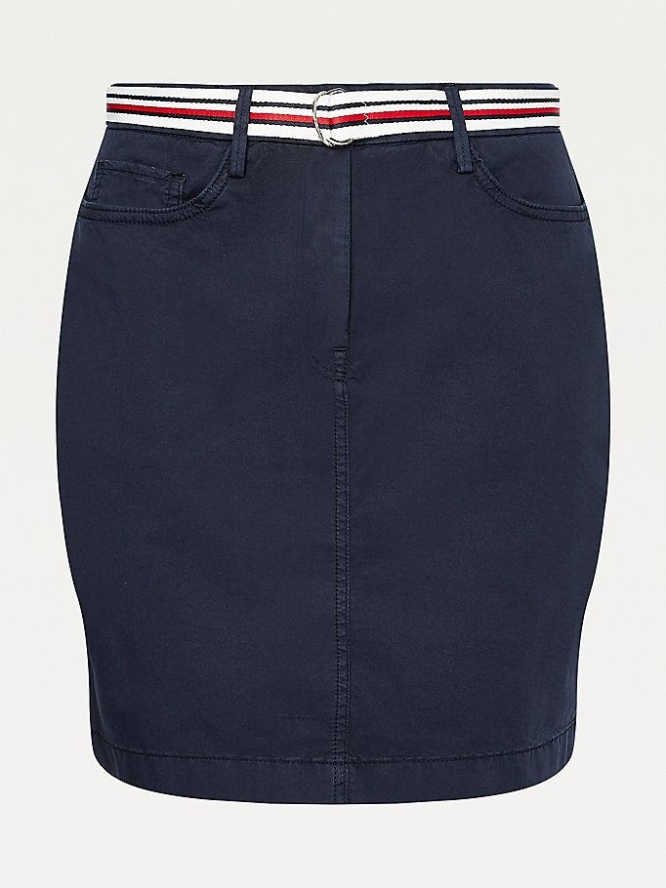 Tommy Hilfiger Rome Slim Kurzes Röcke Damen Dunkelblau | AT209YKSG