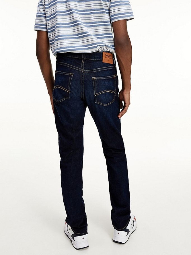 Tommy Hilfiger Ryan Gerade Stretch Jeans Herren Dunkelblau | AT209IQHK