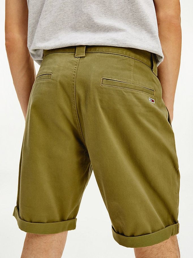 Tommy Hilfiger Scanton Regular Chino Kurze Hose Herren Olivgrün | AT014QGIT