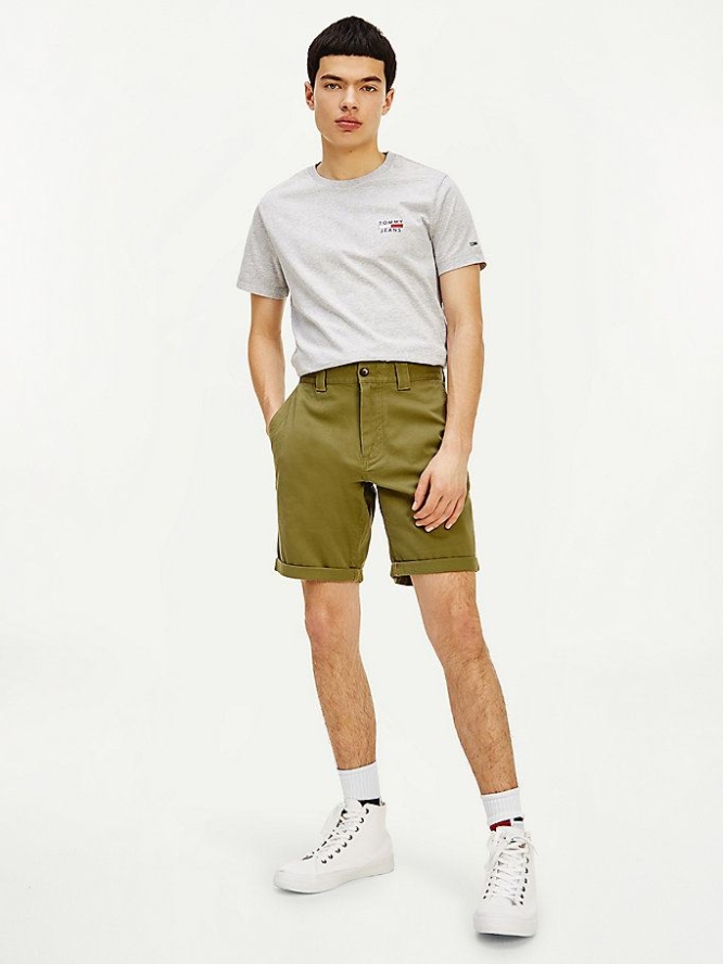 Tommy Hilfiger Scanton Regular Chino Kurze Hose Herren Olivgrün | AT014QGIT